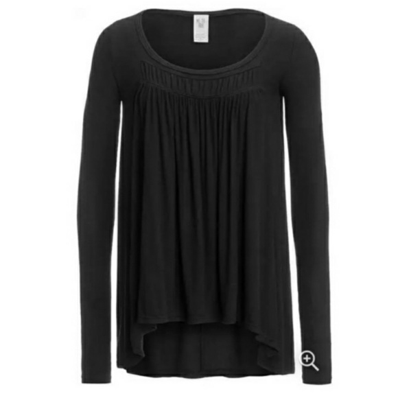 We The Free Free People Love Valley Ribbed Long Sleeve Top Black Size Small - Picture 3 of 9